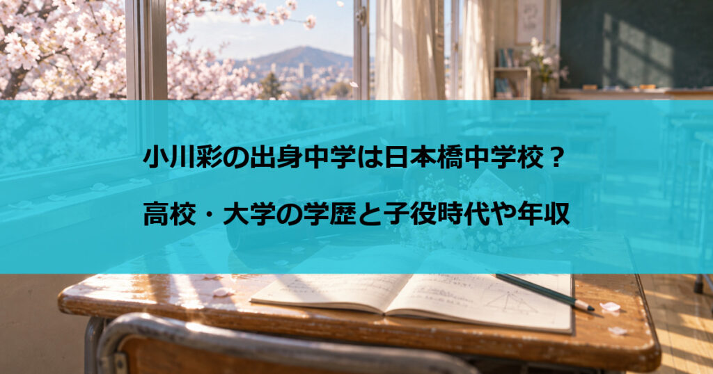 小川彩の出身中学は日本橋中学校？高校・大学の学歴と子役時代や年収